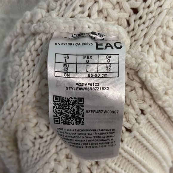 GUESS WHITE LONG KNITTED CARDIGAN - Picture 3 of 3